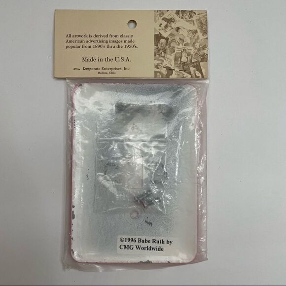 🖤 Red Rock Cola Babe Ruth Decorative Light Switch Cover - Picture 3 of 4